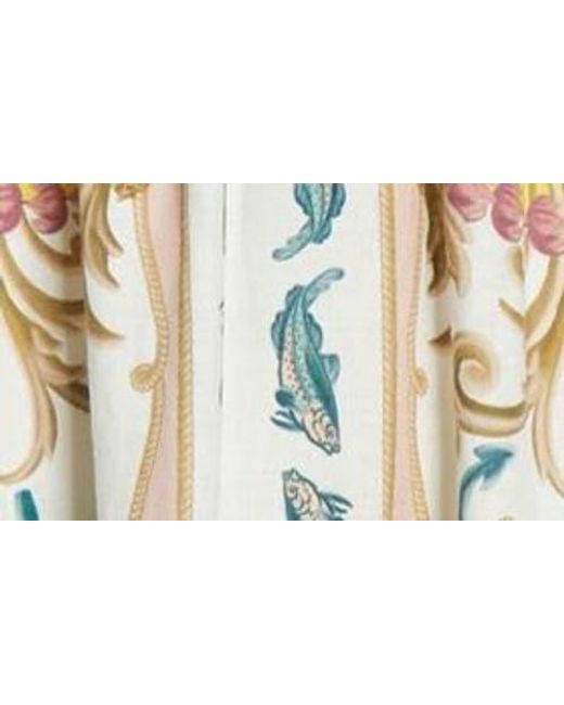 Farm Rio Metallic Maritime Magic Linen Blend Sundress