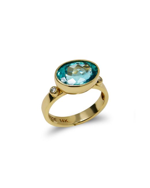 Anzie Blue Classique Oval Ring