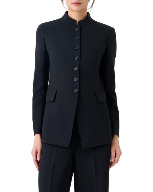 Akris Blue Kev Wool Blend Jacket