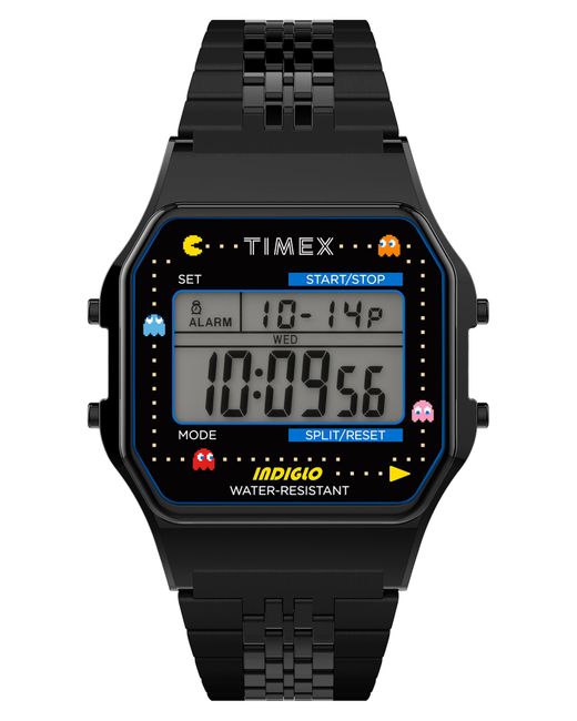 Timex Black Timex Pac-man T80 Digital Bracelet Watch