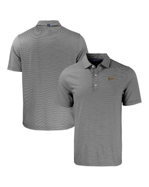 Cutter & Buck Gray /white Vanderbilt Commodores Forge Eco Double Stripe Stretch Recycled Tri-blend Polo At Nordstrom for men