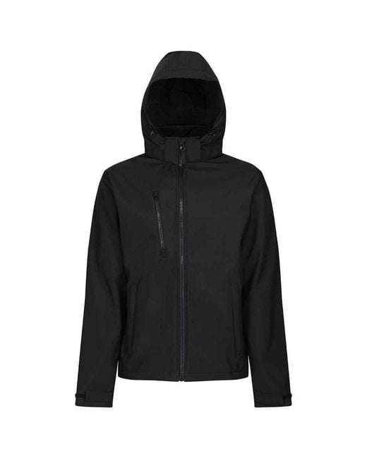 Regatta Black Venturer Three Layer Soft Shell Jacket for men