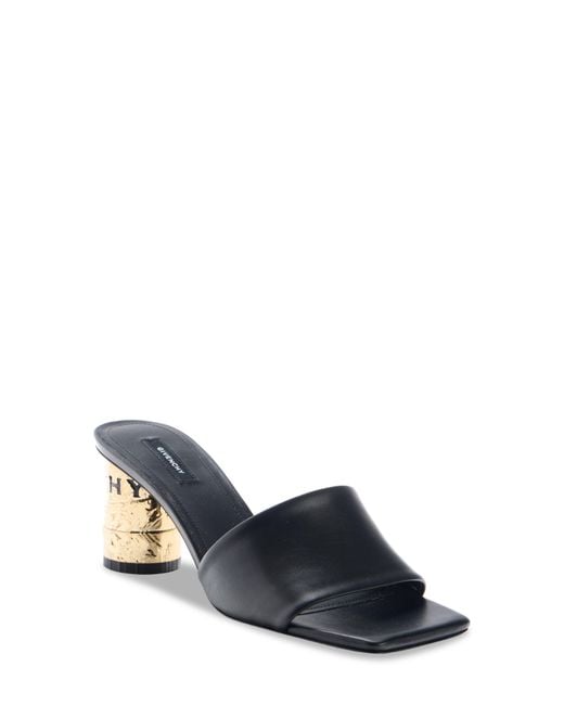 Givenchy Blue Logo Heel Sandal