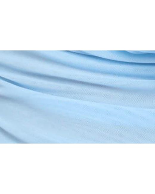 Edikted Blue Beaded Cowl Neck Backless Crop Top