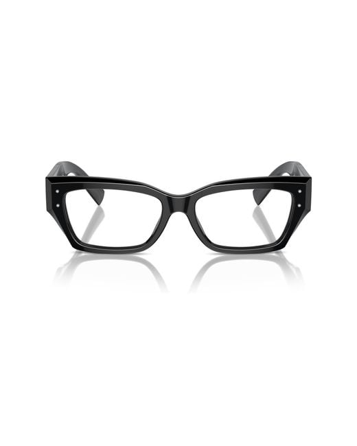 Dolce & Gabbana Black 51Mm Rectangle Optical Glasses