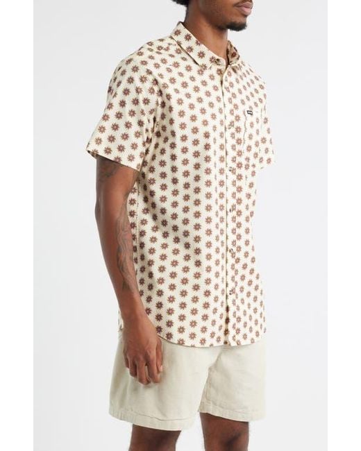 Rip Curl White Fun Times Short Sleeve Button-Up Shirt for men