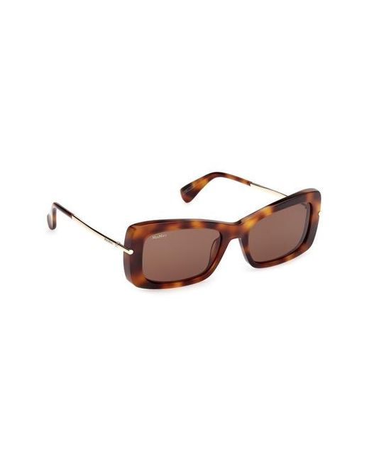 Max Mara Brown 54Mm Rectangular Sunglasses