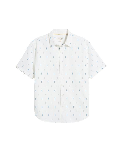 Fundamental Coast White Boards Short Sleeve Recycled Polyester Button-up Shirt for men