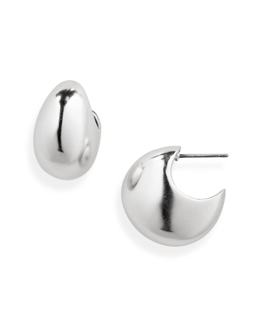 Madewell Metallic Sculptural Chunky Hoop Earrings