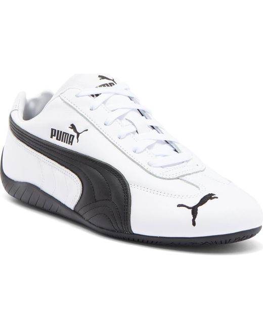 PUMA White Speedcat Leather Sneaker