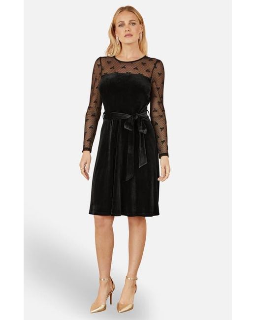 sriti mini dress in rose flock black Corrine Black Rose Knit Mini Dress main image 0