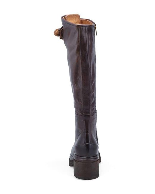 A.s.98 Black Edison Lace-Up Knee High Boot