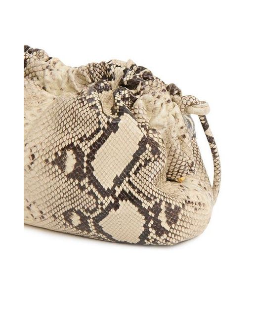 Mansur Gavriel Multicolor Mini Cloud Snakeskin Embossed Leather Clutch