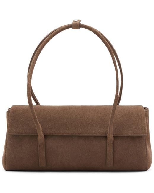 Mango Brown Suede Shoulder Bag