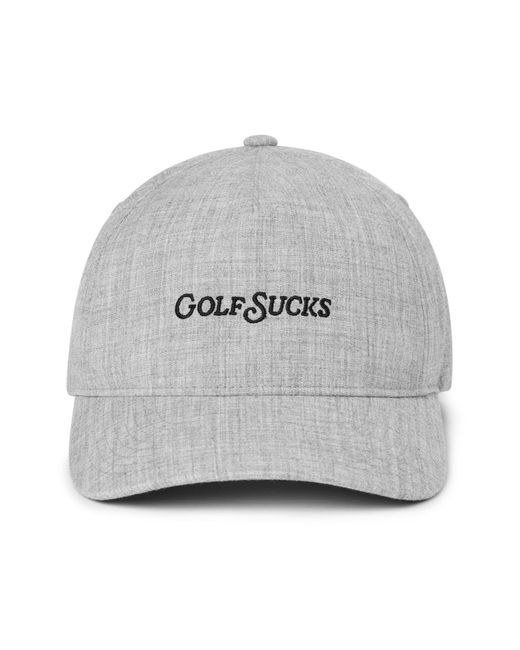 Travis Mathew Gray Golf Sucks Six-Panel Snapback Cap for men