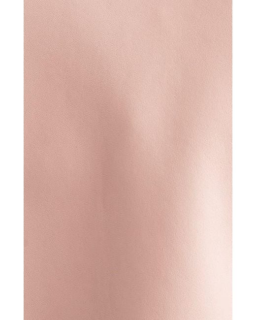 Balmain Pink Crop Lambskin Jacket