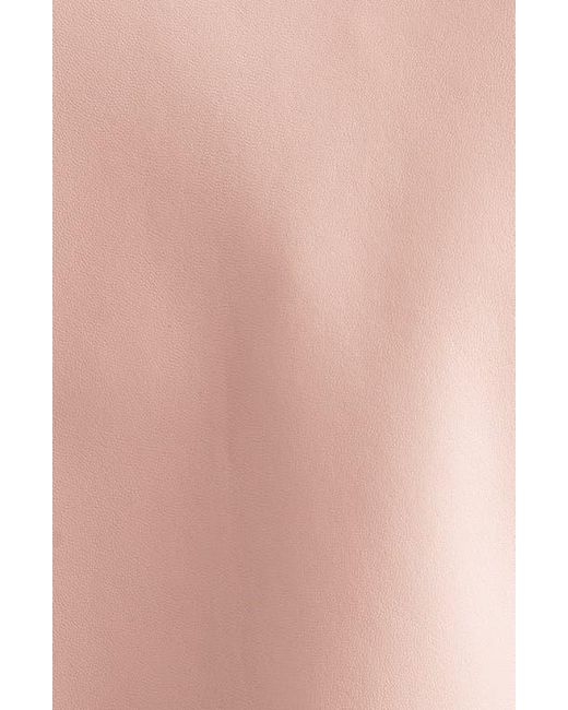 Balmain Pink Crop Lambskin Jacket
