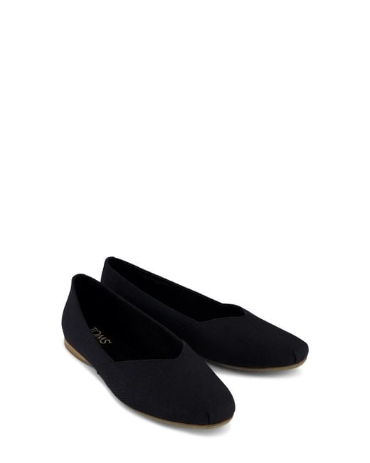 TOMS Black Gemma Ballet Flat