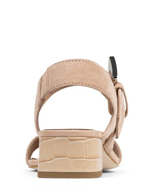 Donald J Pliner Natural Croc Embossed Heel Sandal