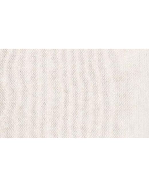 St. John Natural Contrast Trim Wool Blend Shell