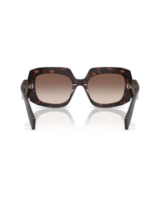 Prada Brown 55Mm Square Sunglasses