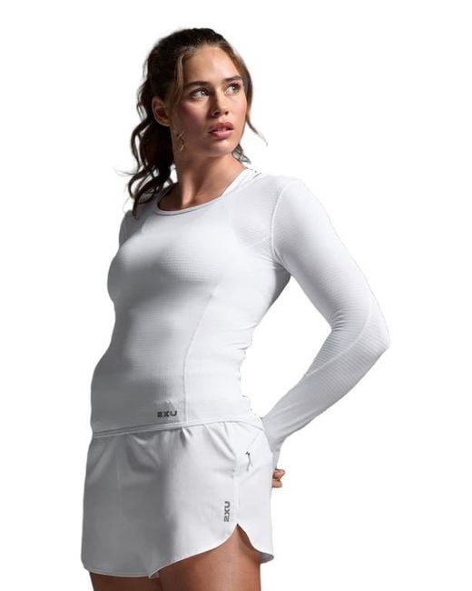 2xu White Ignition Grid Base Layer