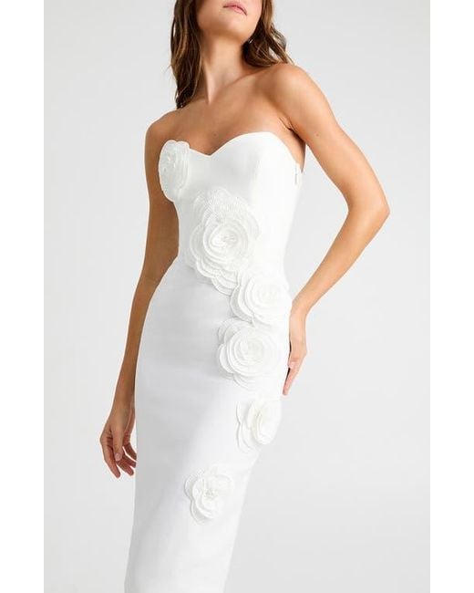 kaia strapless high slit formal dress Kaia Strapless High Slit Formal Dress main image 0