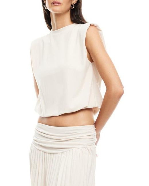 Lioness Field Of Dreams Bubble Hem Crop Top in White