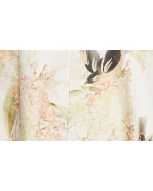 Zimmermann Picnic Floral Linen Midi Sundress in Natural | Lyst