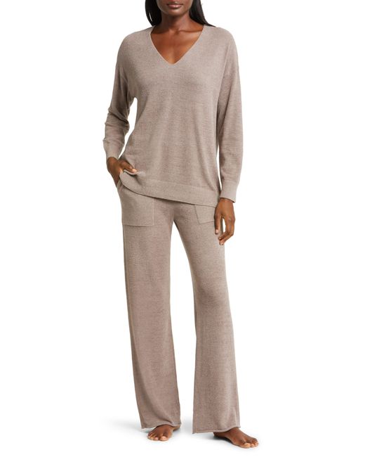 Barefoot Dreams Cozychictm Ultra Lite® Long Sleeve Lounge Shirt & Pants in  Natural | Lyst