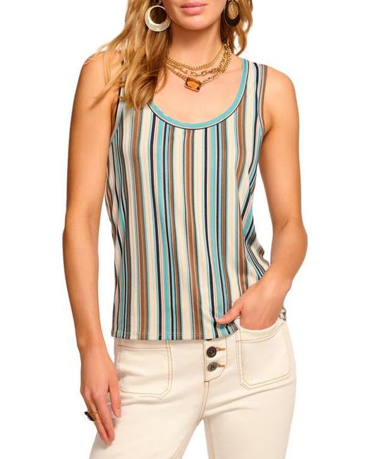 Ramy Brook Blue Bia Stripe Racerback Tank