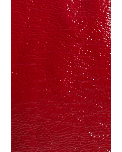 Courreges Red Iconic Vinyl Biker Jacket