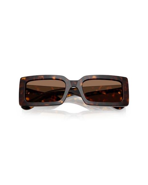 Dolce & Gabbana Brown 53Mm Rectangular Sunglasses