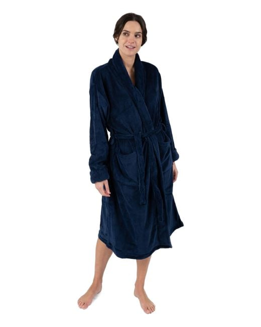 Leveret Blue Fleece Robe