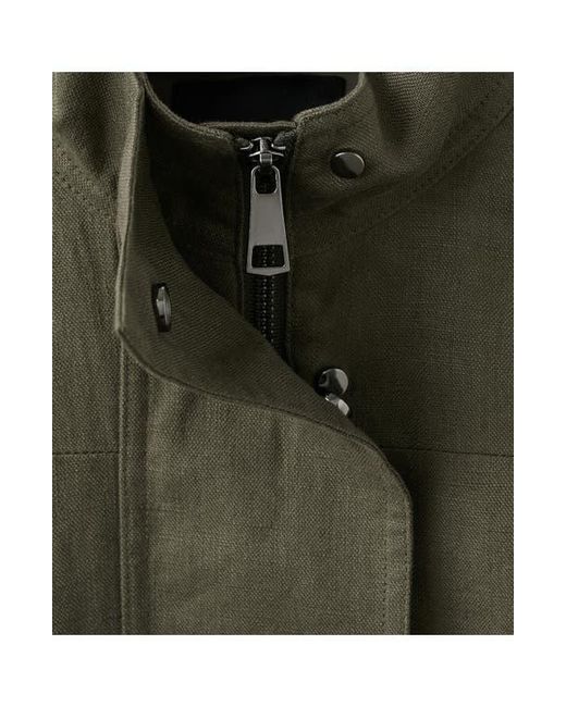 Mango Green Belted Linen Jacket