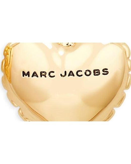 Marc Jacobs Metallic Micro Heart Balloon Stud Earrings