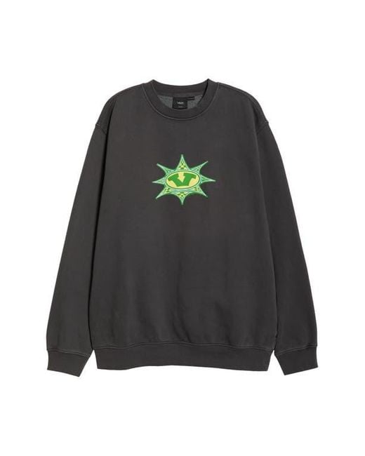 Vans Black Star Checker Fleece Crewneck Sweatshirt for men