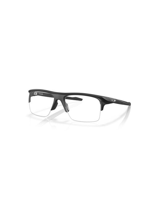Oakley Black 56Mm Rectangle Optical Glasses for men