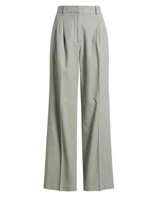 Open Edit Green Everyday Linen Blend Pants