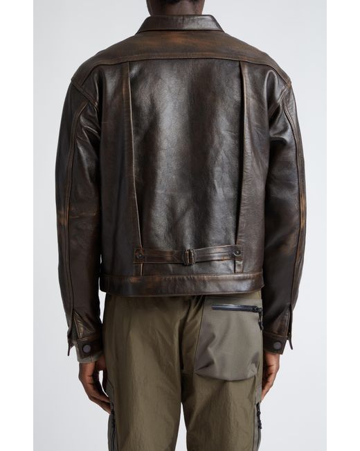 John Elliott Black Thumper Type Ii Leather Jacket for men