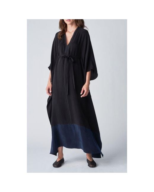 ocean + main Blue Belted Caftan