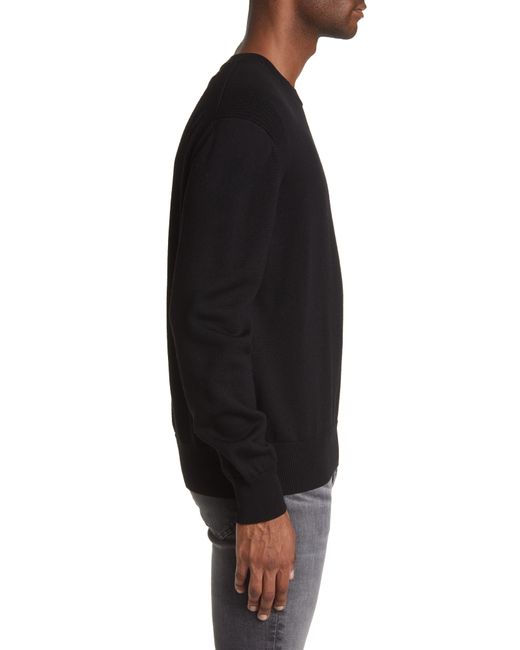 FRAME Black Oversize Merino Wool Sweater for men
