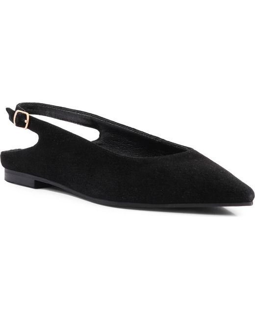 Seychelles Black Alameda Pointed Toe Slingback Flat
