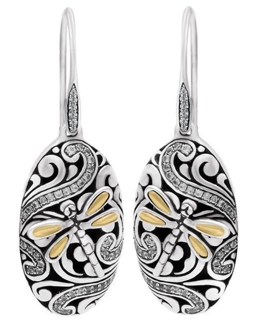DEVATA Black Dragonfly Earrings