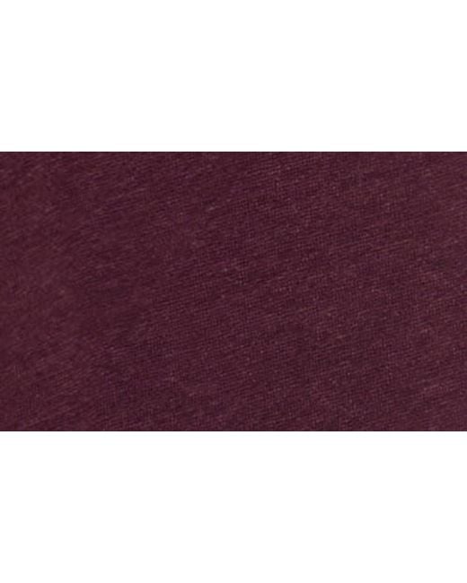 Mango Purple V-Neck Linen T-Shirt