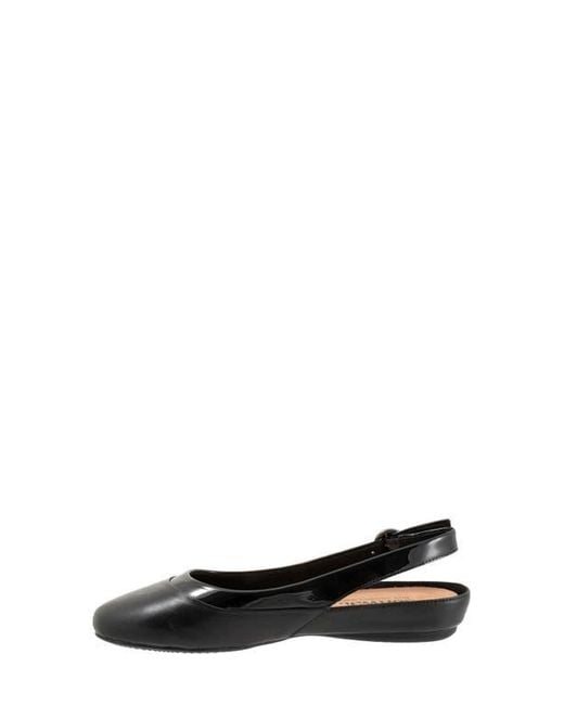 Softwalk® Black Sheffield Slingback Flat