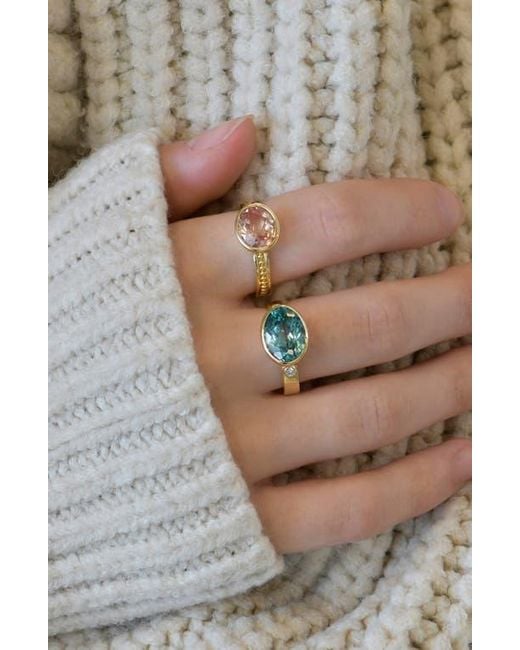Anzie Blue Classique Oval Ring