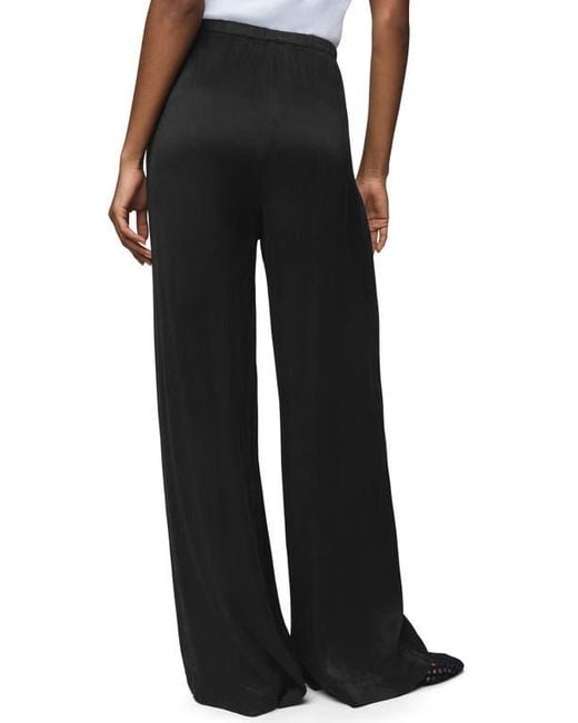 Splendid Black Serena Satin Pull-On Pants