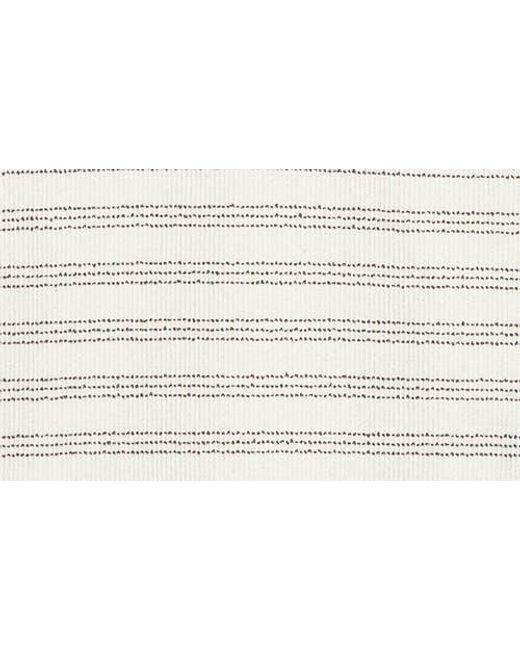 Percival White Laurent Stripe Johnny Collar Cotton Blend Polo for men