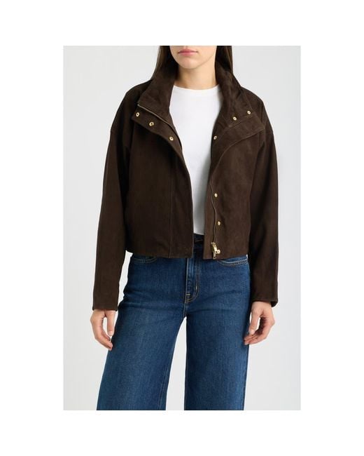 AllSaints Black Ryder Suede Jacket